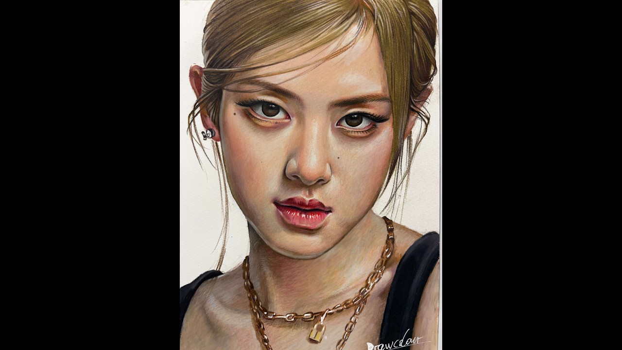 Drawing Rosé (Roseanne Park) | BLACKPINK (블랙핑크) | Colored Pencil Portrait