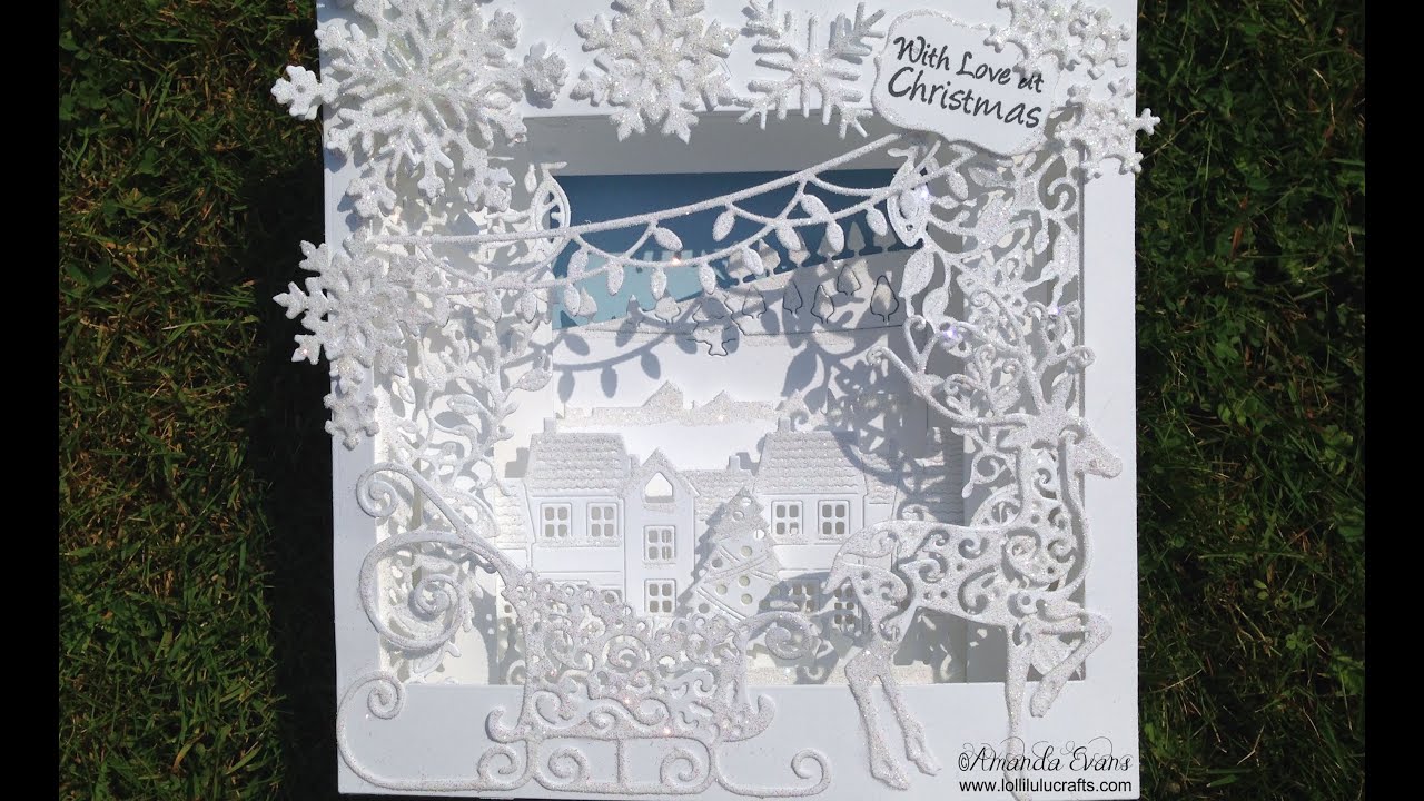 Tattered Lace Panorama Christmas Card