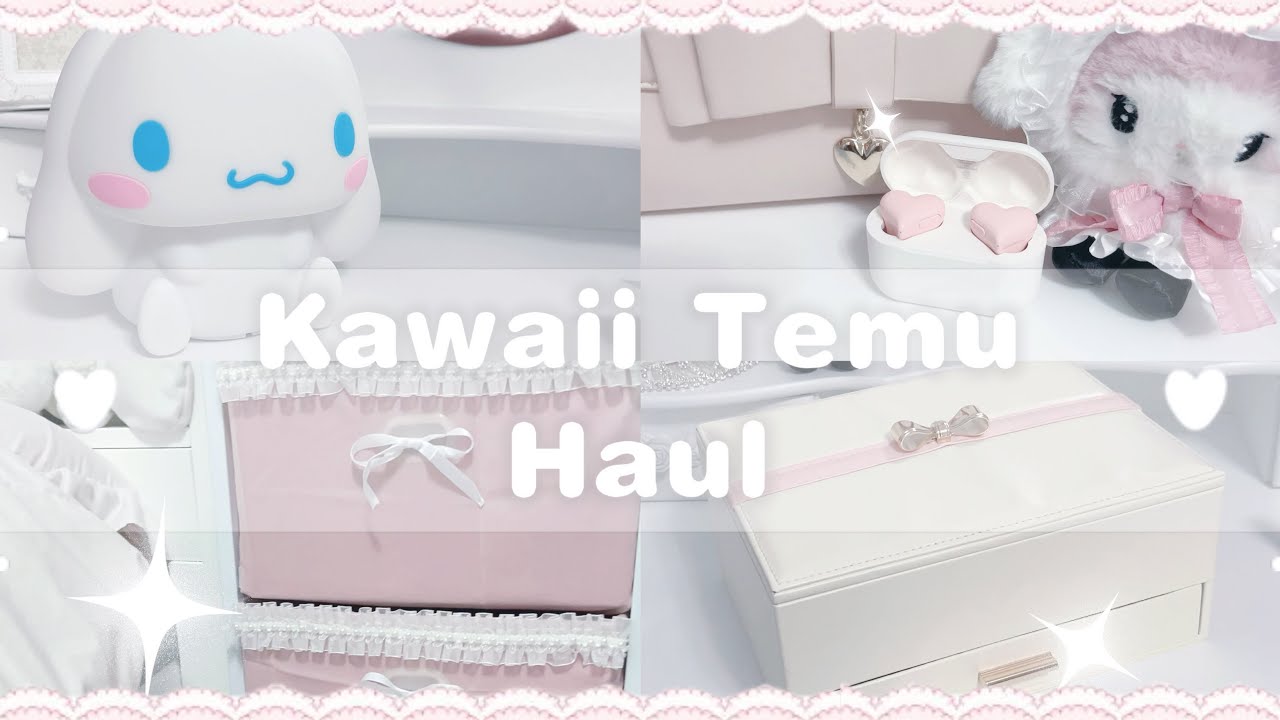 Cute Temu Finds! 🤍Haul & Kawaii Room DIY ideas 💗