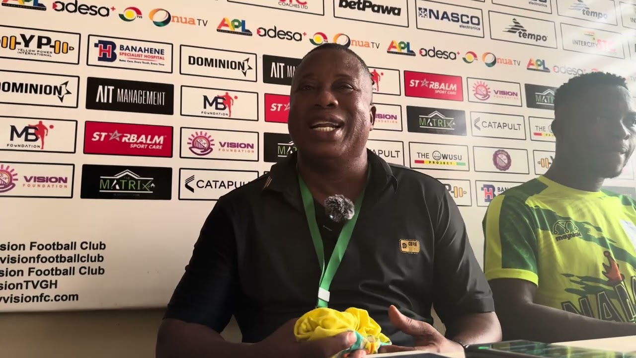 Head Coach KOBINA AMISSAH 𝐏𝐨𝐬𝐭-𝐌𝐚𝐭𝐜𝐡 𝐏𝐫𝐞𝐬𝐬 𝐂𝐨𝐧𝐟𝐞𝐫𝐞𝐧𝐜𝐞 | Vision FC 🆚 Bechem United #GPLWk22