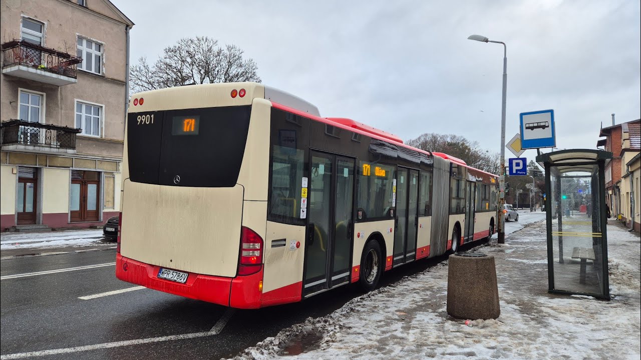 [PKS Gdańsk] Mercedes-Benz Conecto G #9901 - linia 171, kierunek Gdańsk Oliwa