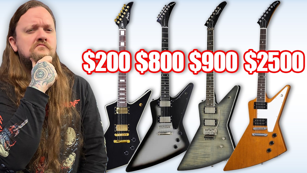 I Tried 4 Different Explorer Style Guitars, From Cheap To Real Deal..