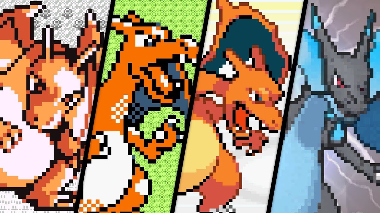 Evolution of Charizard in Pokémon Games (1996 - 2018)