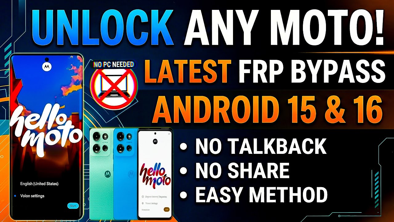 All Motorola FRP Bypass 2026 | Android 15–16 | New Working Method | No Pc 