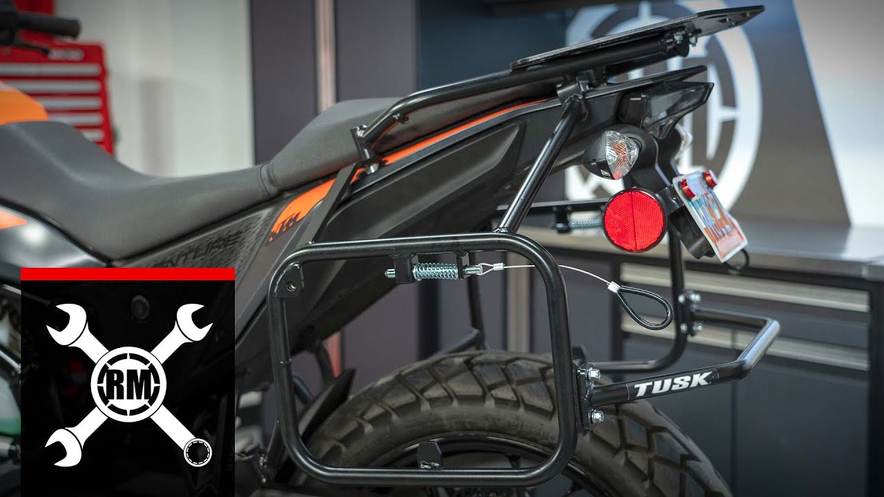 How To Install Tusk Pannier Racks with Top Rack on a KTM 390 Adventure