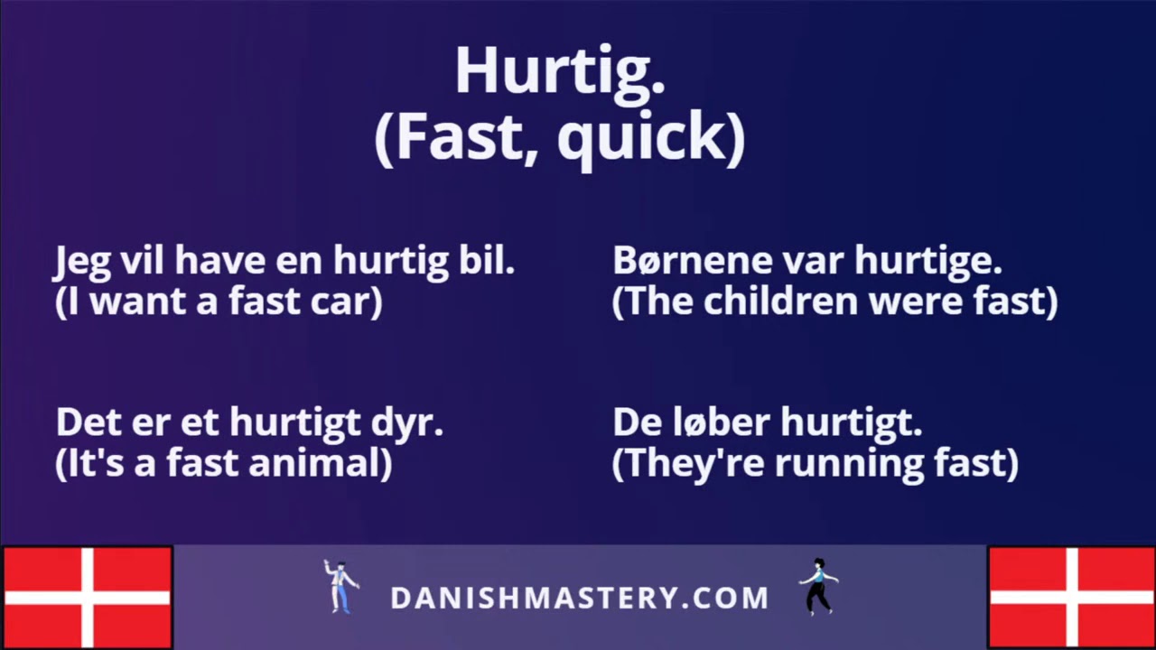 Learn Danish adjectives with examples! (Live-stream)