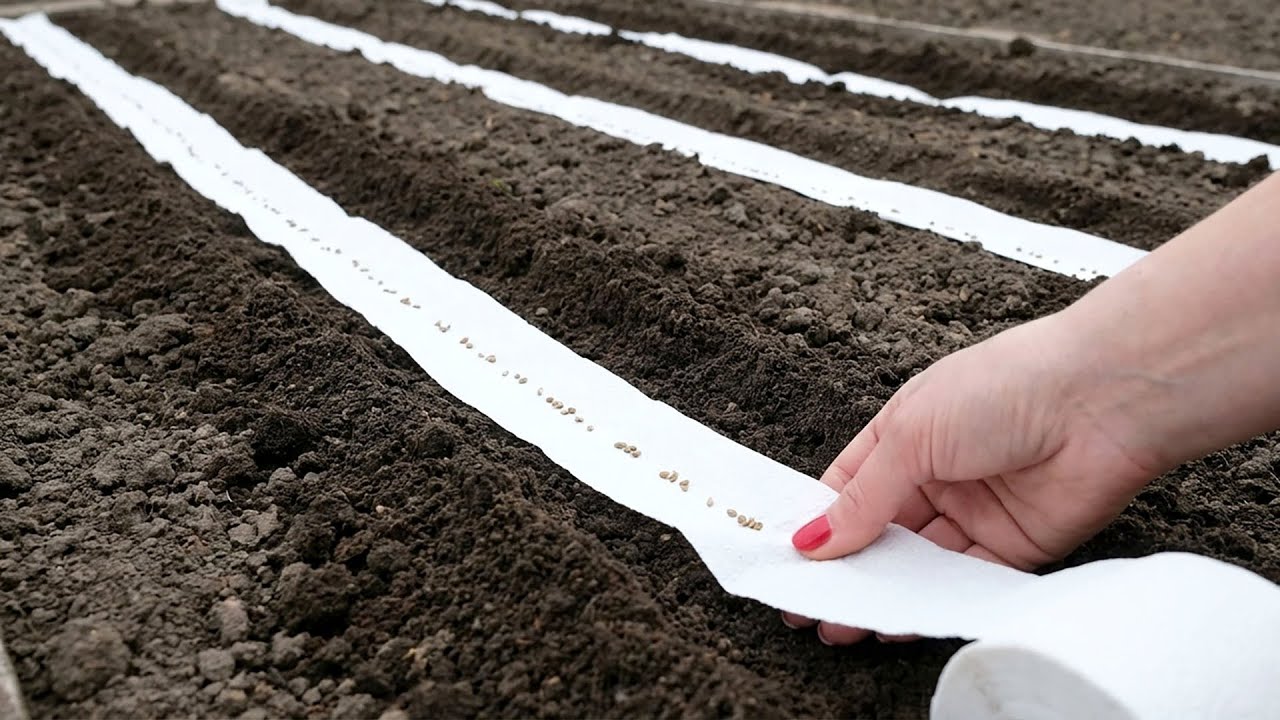 Nie sadź pietruszki i małych nasion, dop&oacute;ki nie zobaczysz tego triku z papierem toaletowym! łatwy!