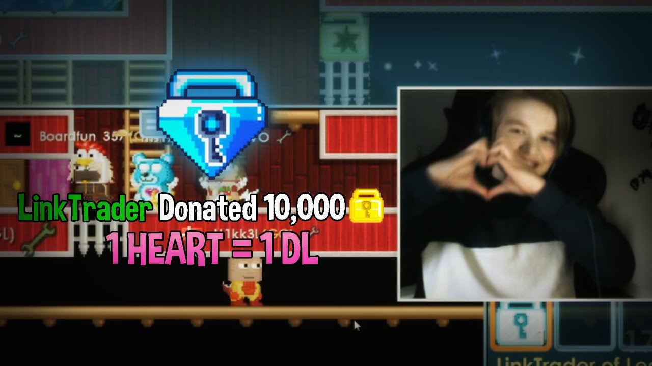 Donating 1,000 WLS To Growtopia Streamer On Twitch [1 Heart = 1 DL]│Growtopia