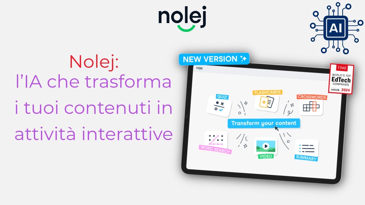 NOLEJ: l’IA che trasforma i tuoi contenuti in attività interattive