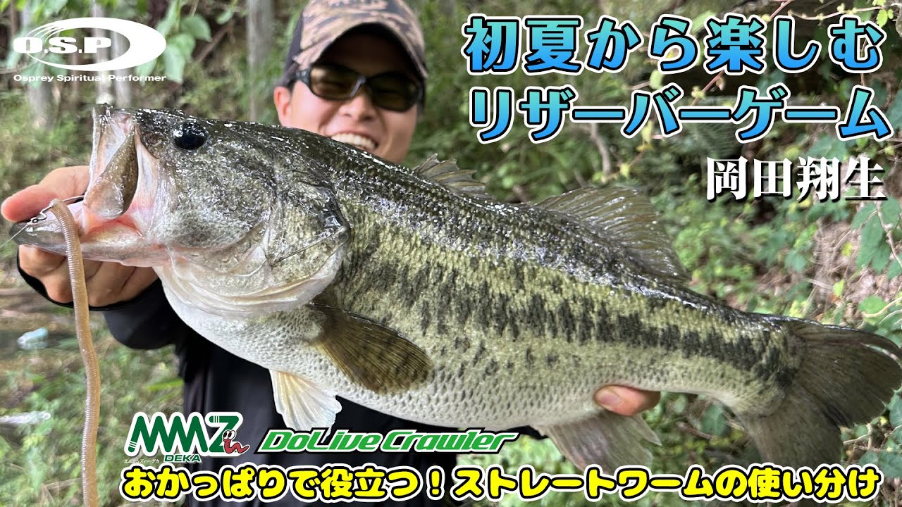 初夏から楽しむリザーバーゲーム【MMZデカ・ドライブクローラー】おかっぱりで役立つ！ストレートワームの使い分け【岡田翔生】
