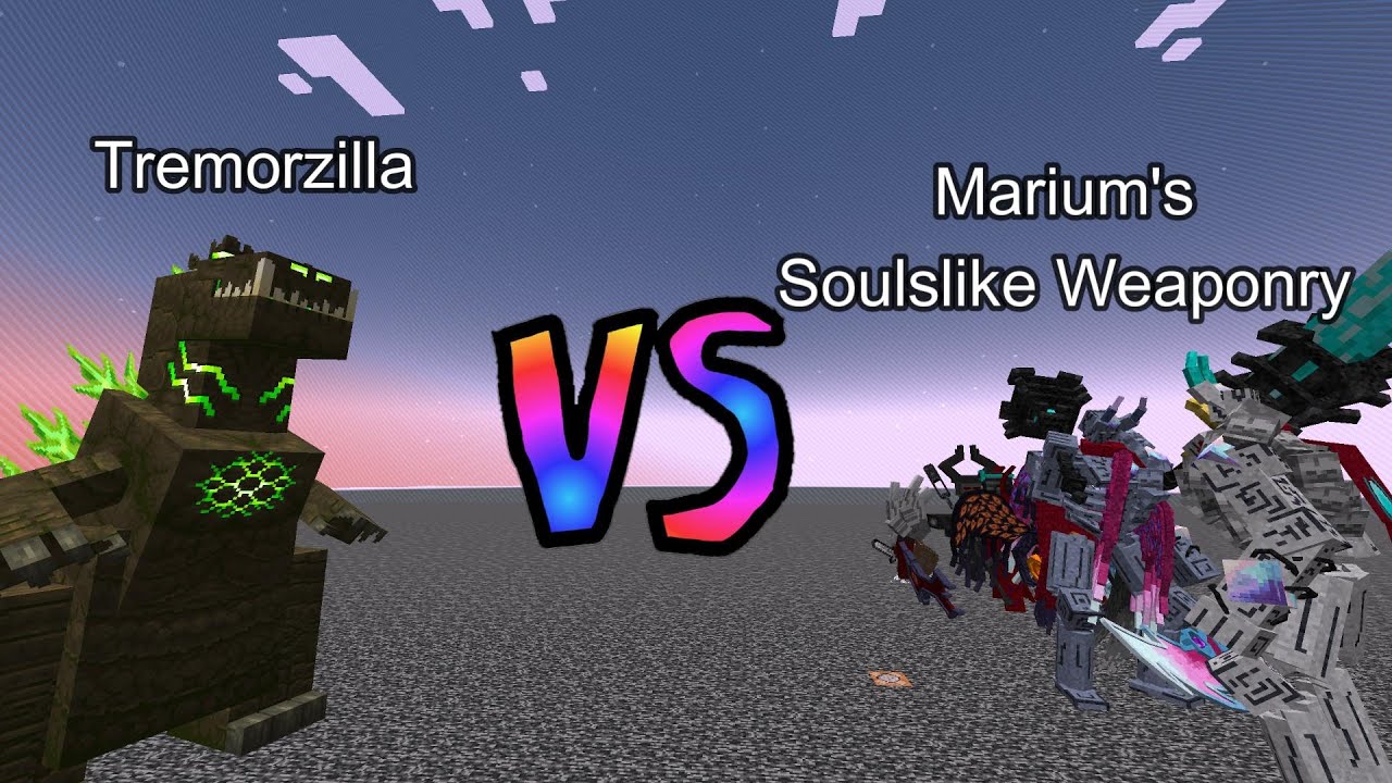 Tremorzilla vs Marium's Soulslike Weaponry | Minecraft  Mob Battle