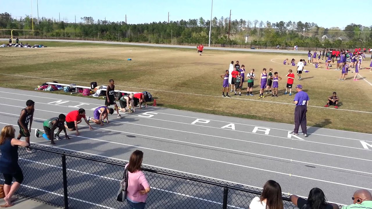 The 60m Sprint for 7th graders held at Mills Park Middle 2014