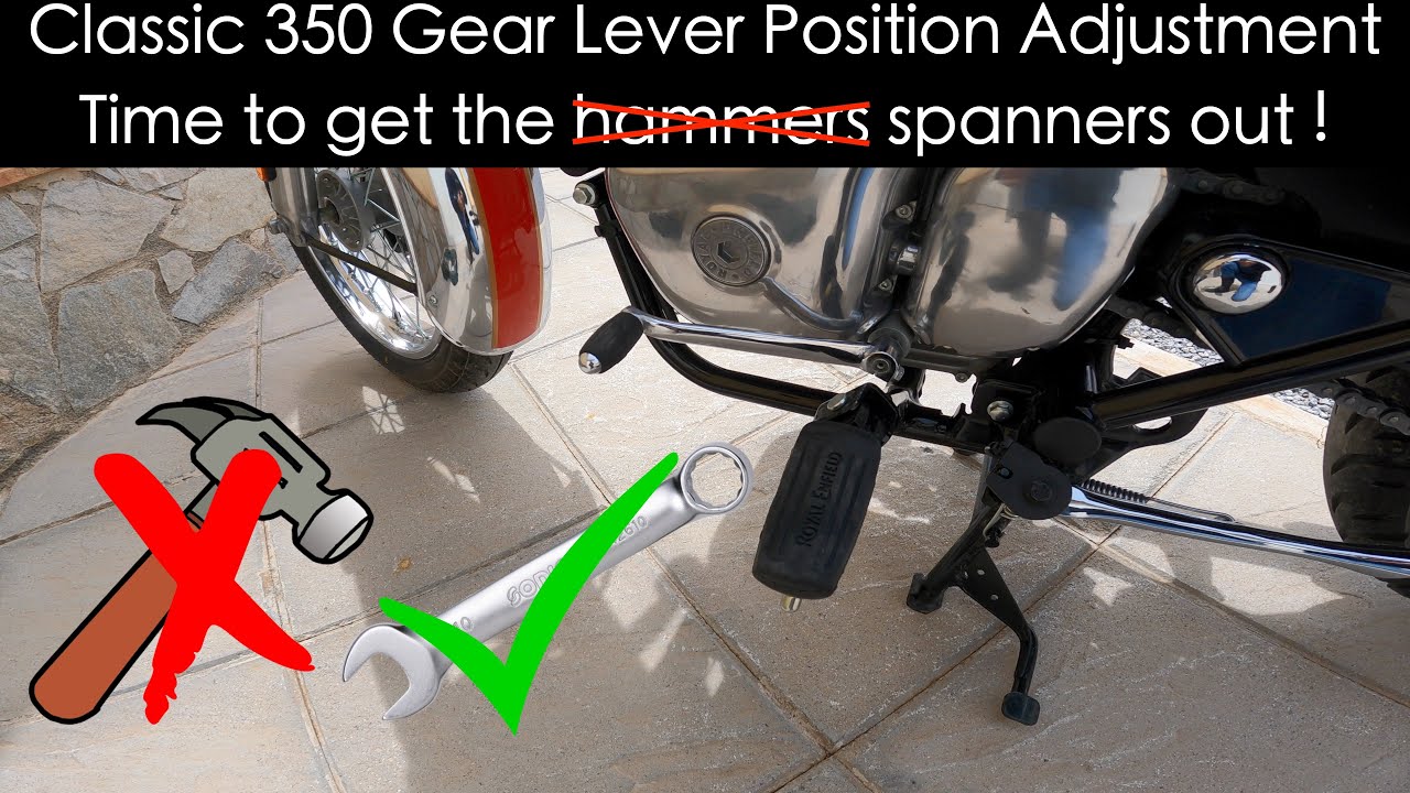 2022 Royal Enfield Classic 350 - Adjusting The Gear Lever Position Upwards For Thicker Boots
