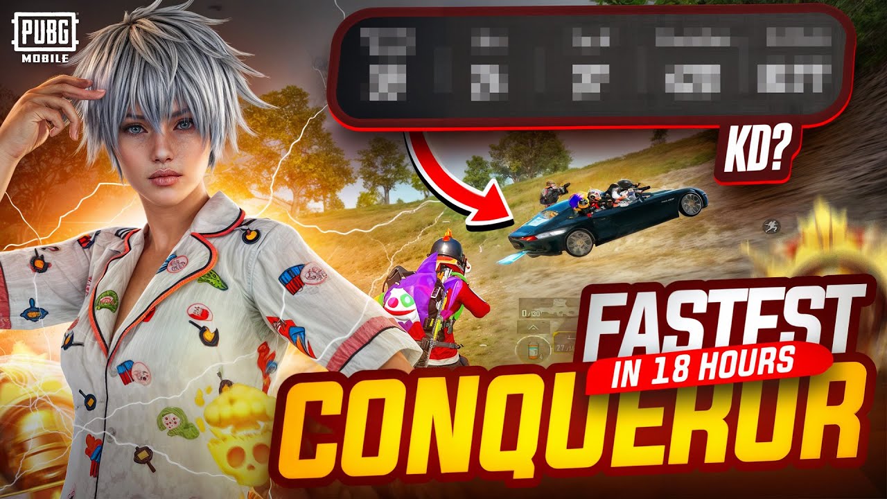 Fastest CONQUEROR in 18Hours🔥KD? | PUBG MOBILE