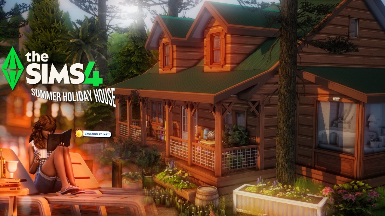 The Sims 4 - Summer Holidays House (NOCC) - Relaxing Speed Build (ASMR)