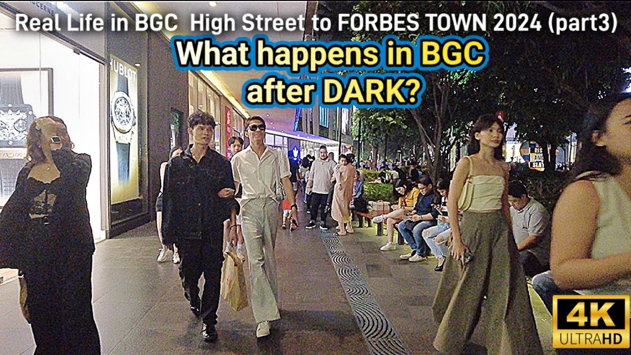 What Happens in BGC after DARK? Exploring a RICH SIDE of the Philippines? | BGC FORBES TOWN Walk
