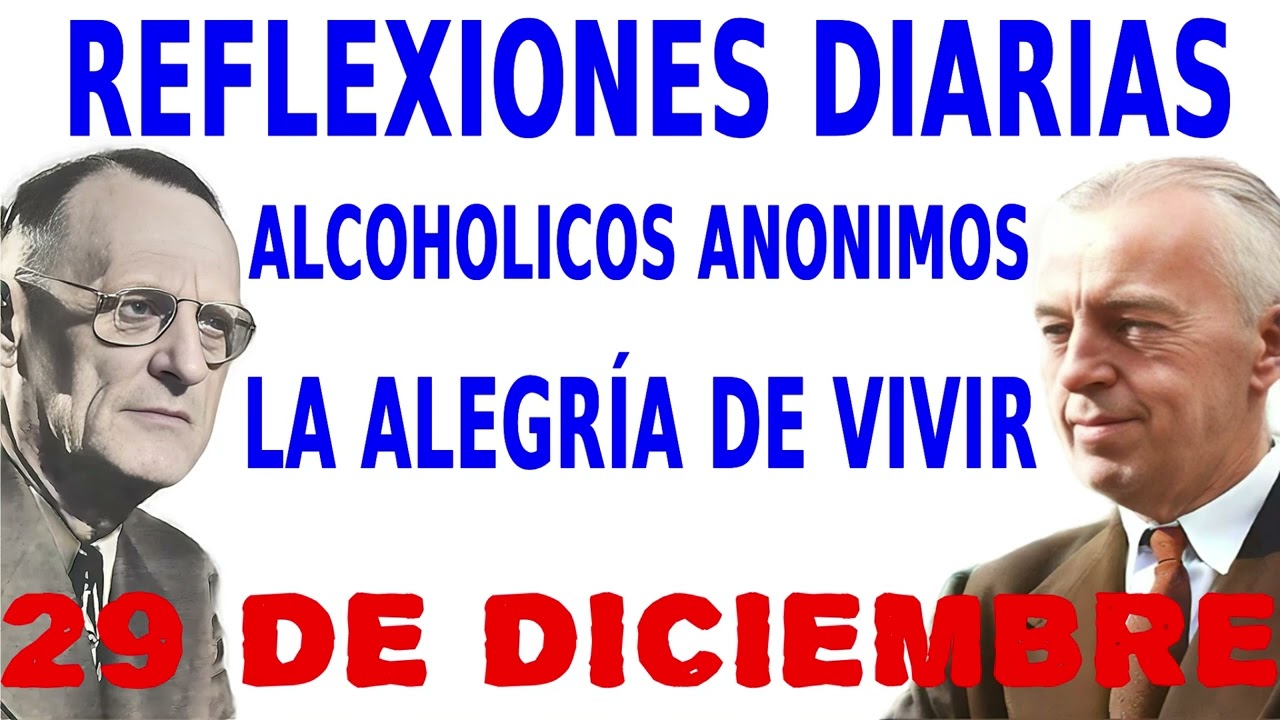 reflexiones diarias de alcoholicos anonimos | 29 de diciembre | La Alegría de Vivir
