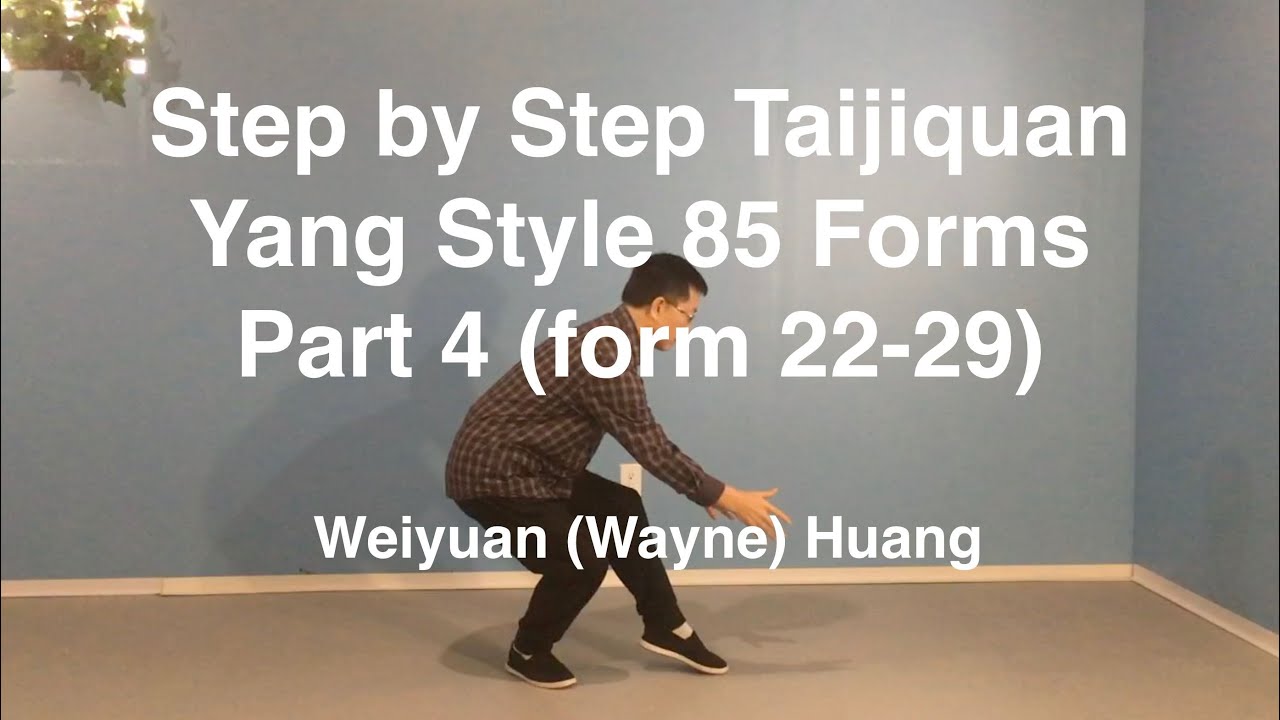 Step by Step Taijiquan: Yang style 85 forms - Part 4 (form 22-29), by Weiyuan Huang