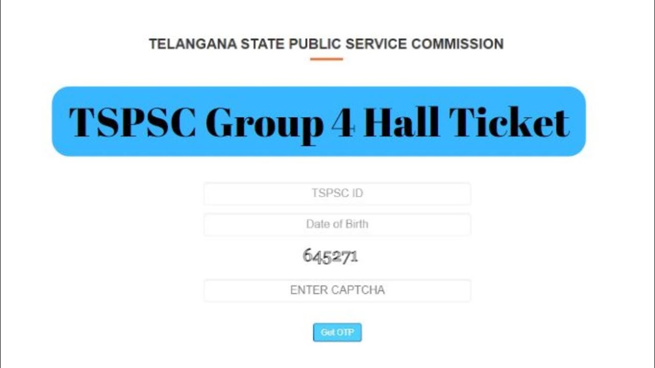 TSPSC Group 4 Hall Ticket 2023 Download Link #tspsc #group4 #hallticket #tspscexams #download