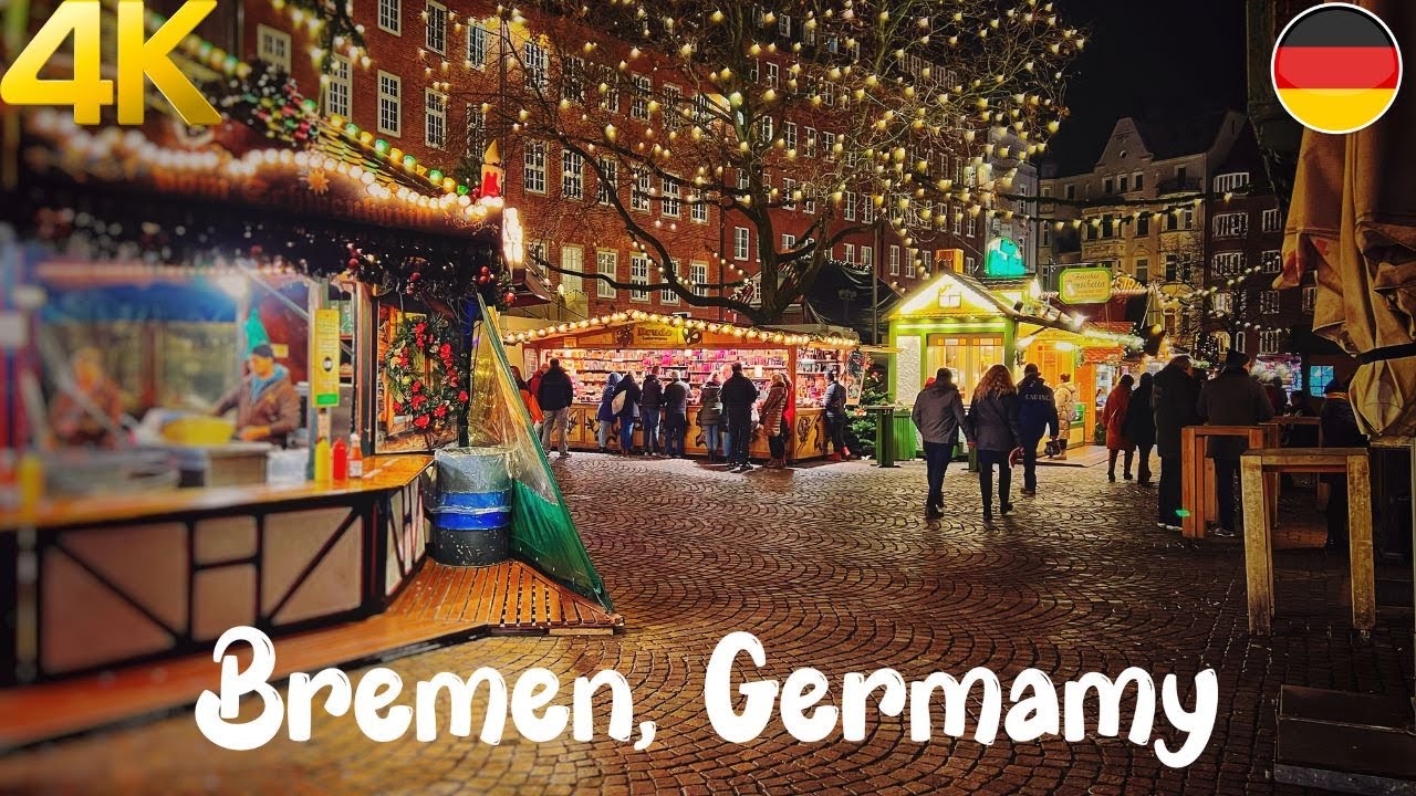 Bremen, Germany, Christmas market walking tour 4K - Beautiful Christmas Market
