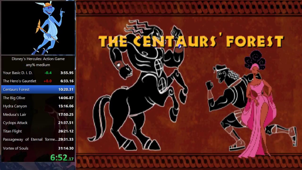 Disney's Hercules any% speedrun in 30:58 (PS1)