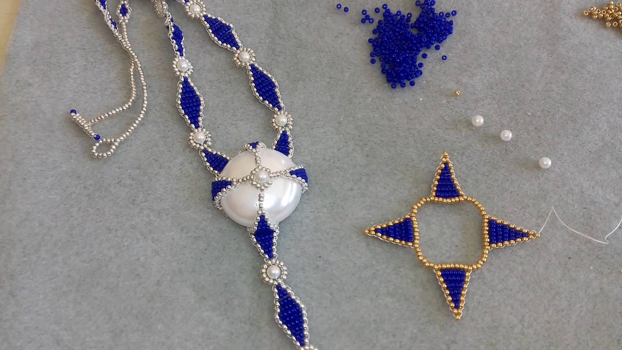Crows Mojo - tutorial, seed bead cabachon prong setting