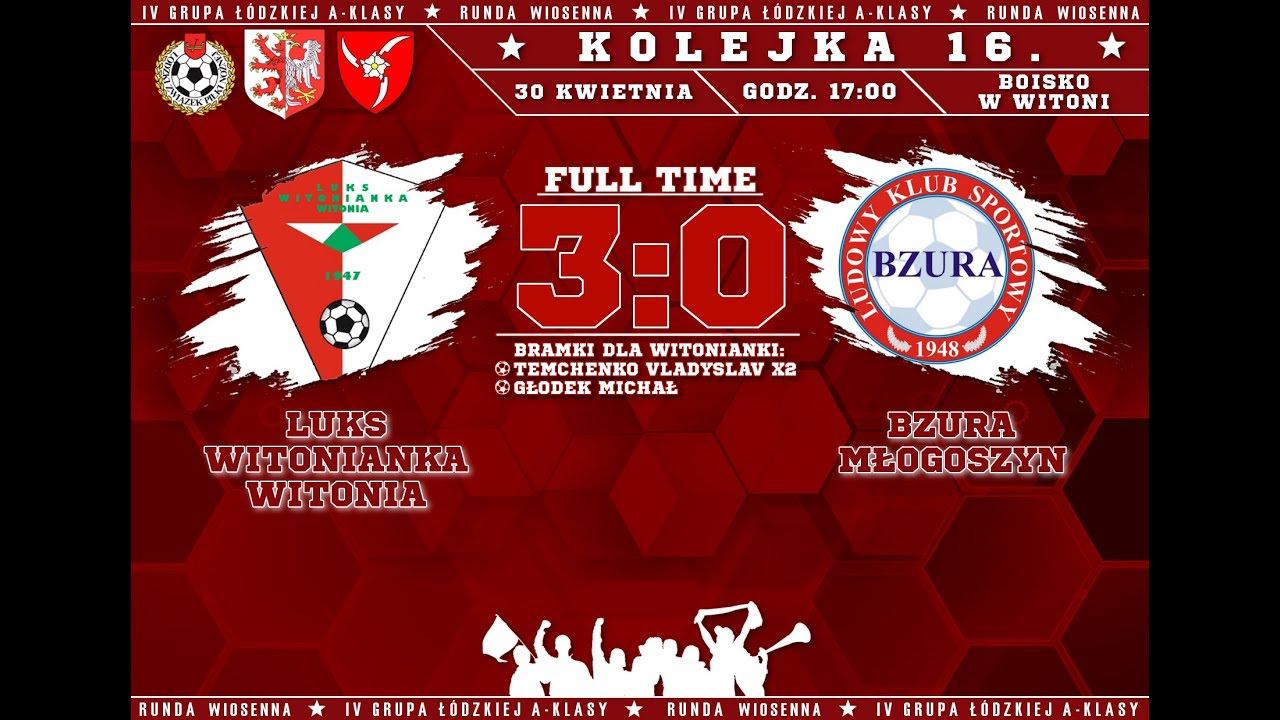 30.04.2022 | LUKS Witonianka Witonia 3:0 Bzura Młogoszyn | Skrót meczu
