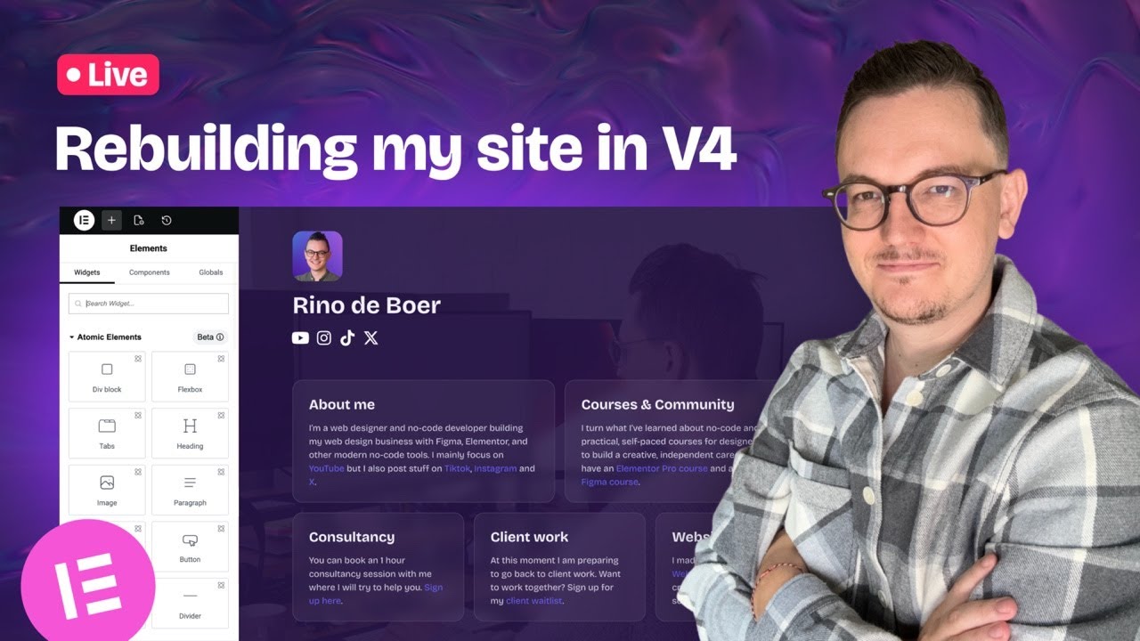 Elementor V4 is production-ready… so I’m rebuilding my site LIVE (will it break?)
