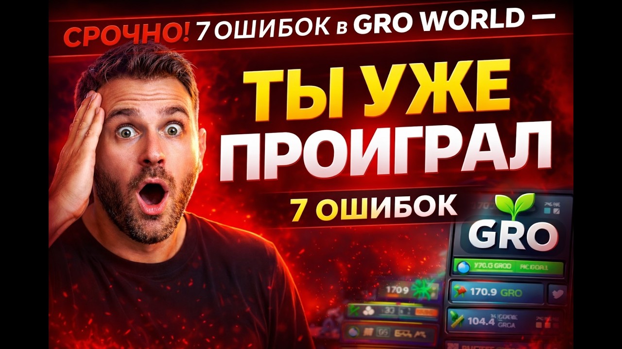 СРОЧНО! 7 ОШИБОК в GRO WORLD — ТЫ УЖЕ ПРОИГРАЛ?