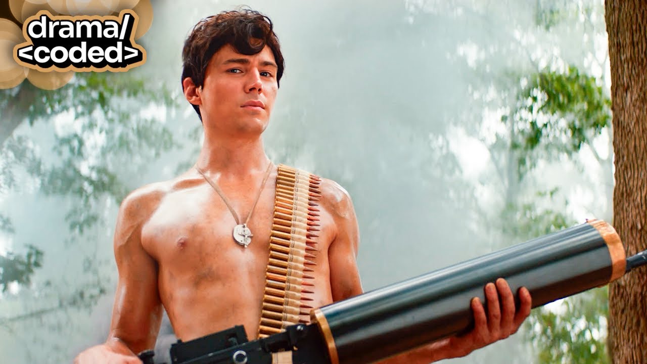 boots (2025) - cameron survives the gas chamber and literally hallucinates himself as rambo