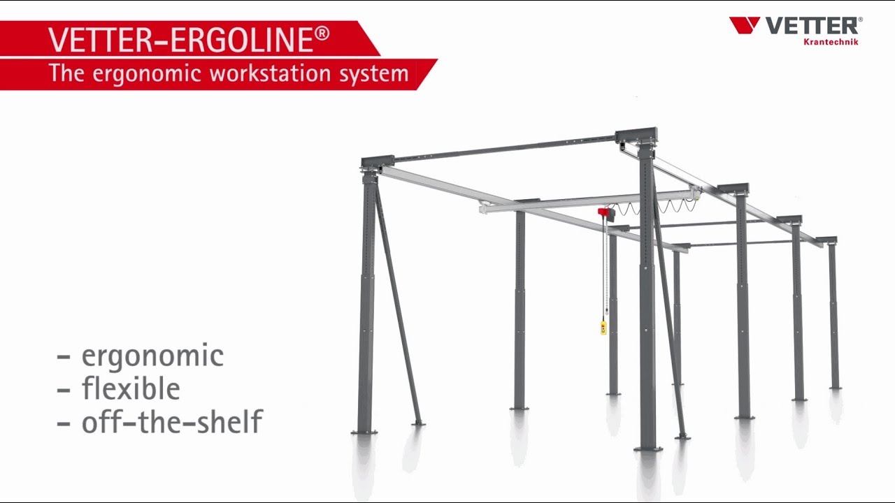 VETTER Krantechnik - Smooth running gantry crane system ErgoLine&reg;