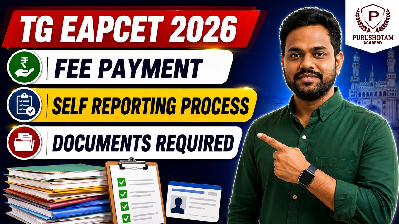 TG EAPCET 2026 | Fee Payment & Self Reporting Process Explained | Documents Required After Allotment