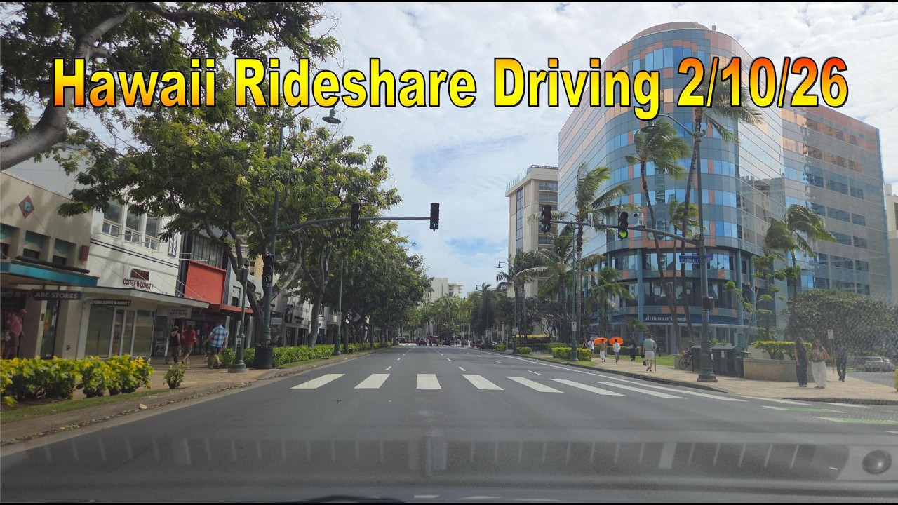 Hawaii Rideshare Driving 2/10/26 in Honolulu, Oahu, Hawaii