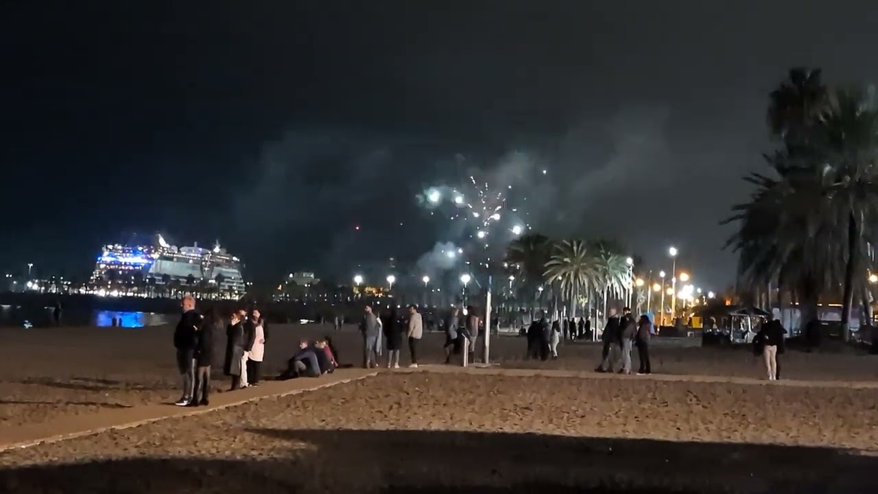 4K/60FPS 🎇🎆 Bringing in the New Year! 2026‼️ Málaga Beach ⛱️