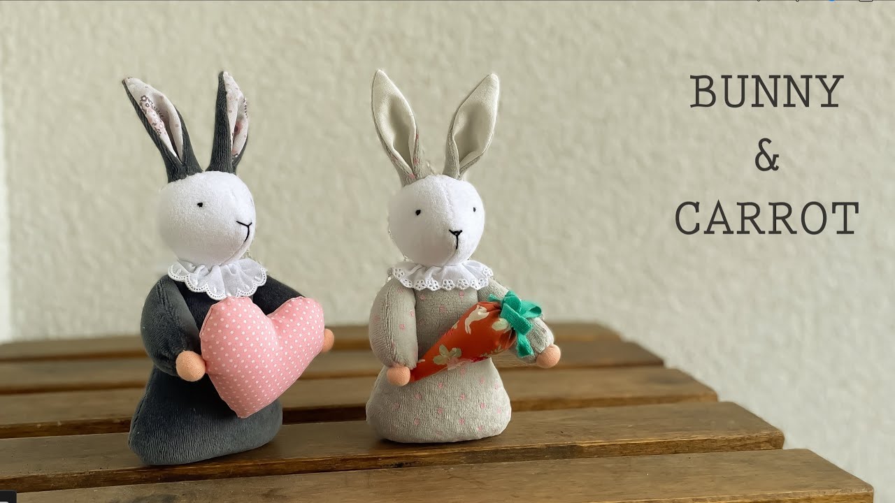 how to sew BUNNY | standing RABBIT DOLL | cloth animal doll | Pattern & Tutorial |토끼인형