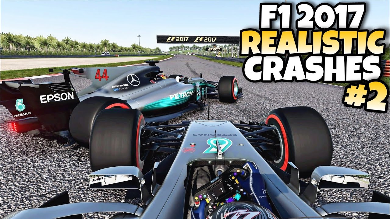 F1 2017 REALISTIC CRASHES #2