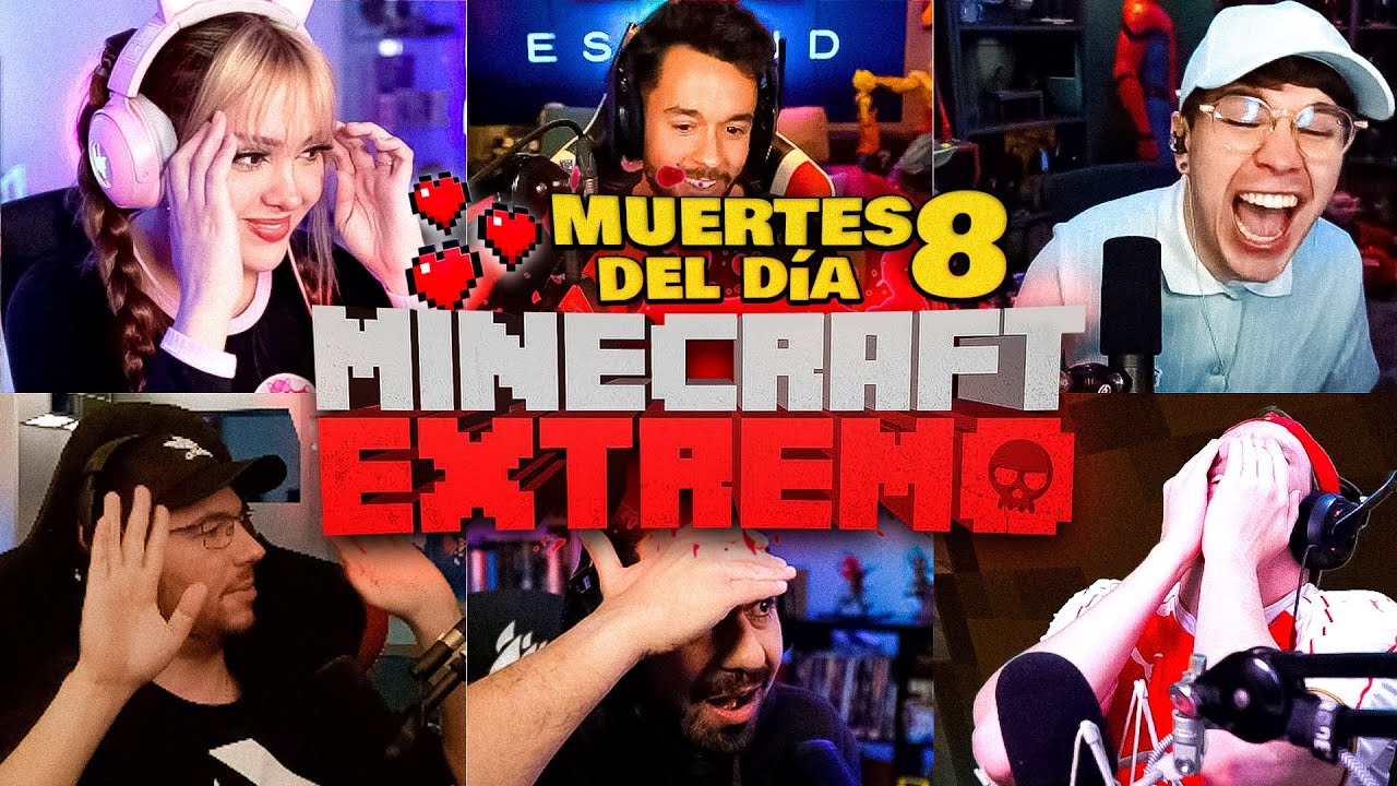 TODAS LAS MUERTES DE MINECRAFT EXTREMO - DÍA 8💀