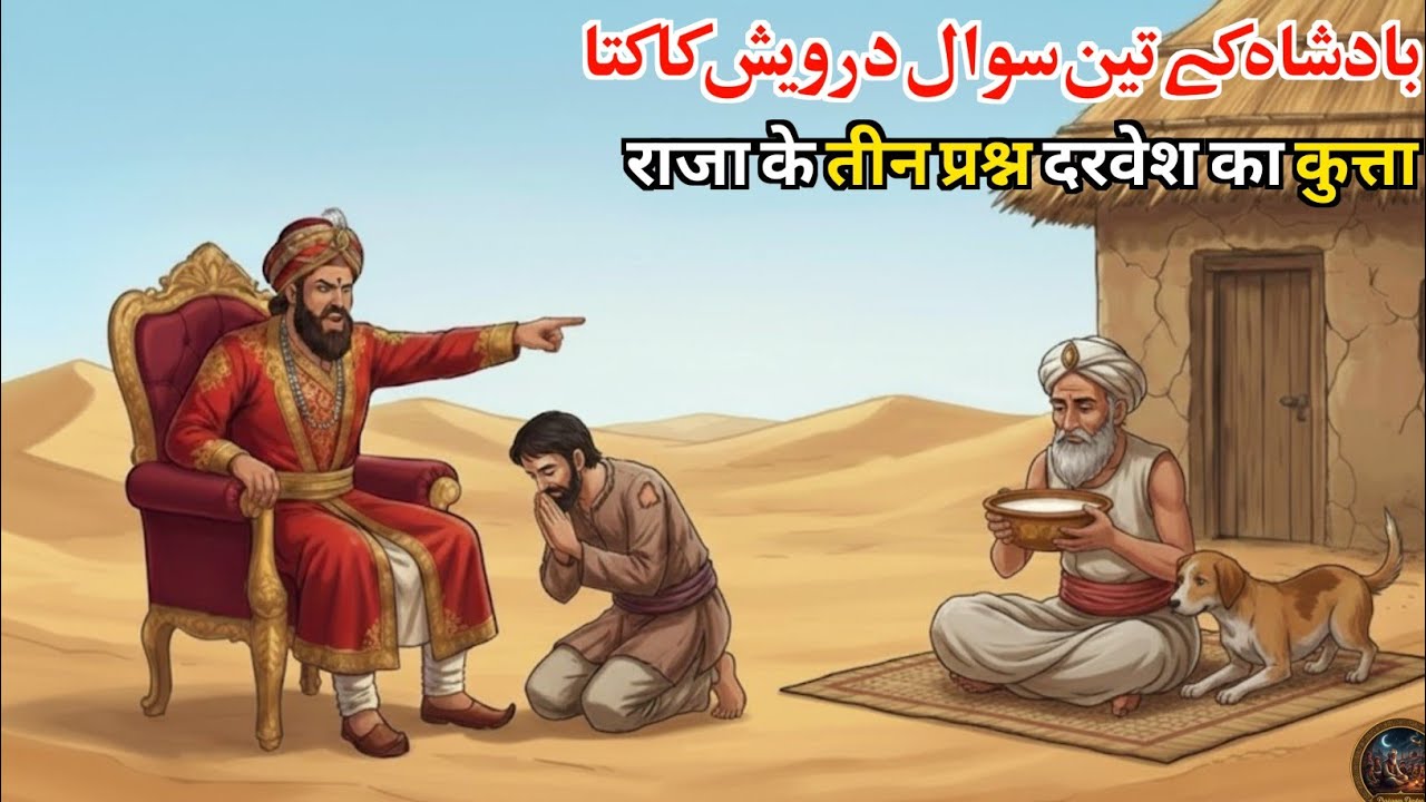 Badshah ke teen sawal aur darvesh ka kutta || राजा के तीन अजीब सवाल || #storytelling