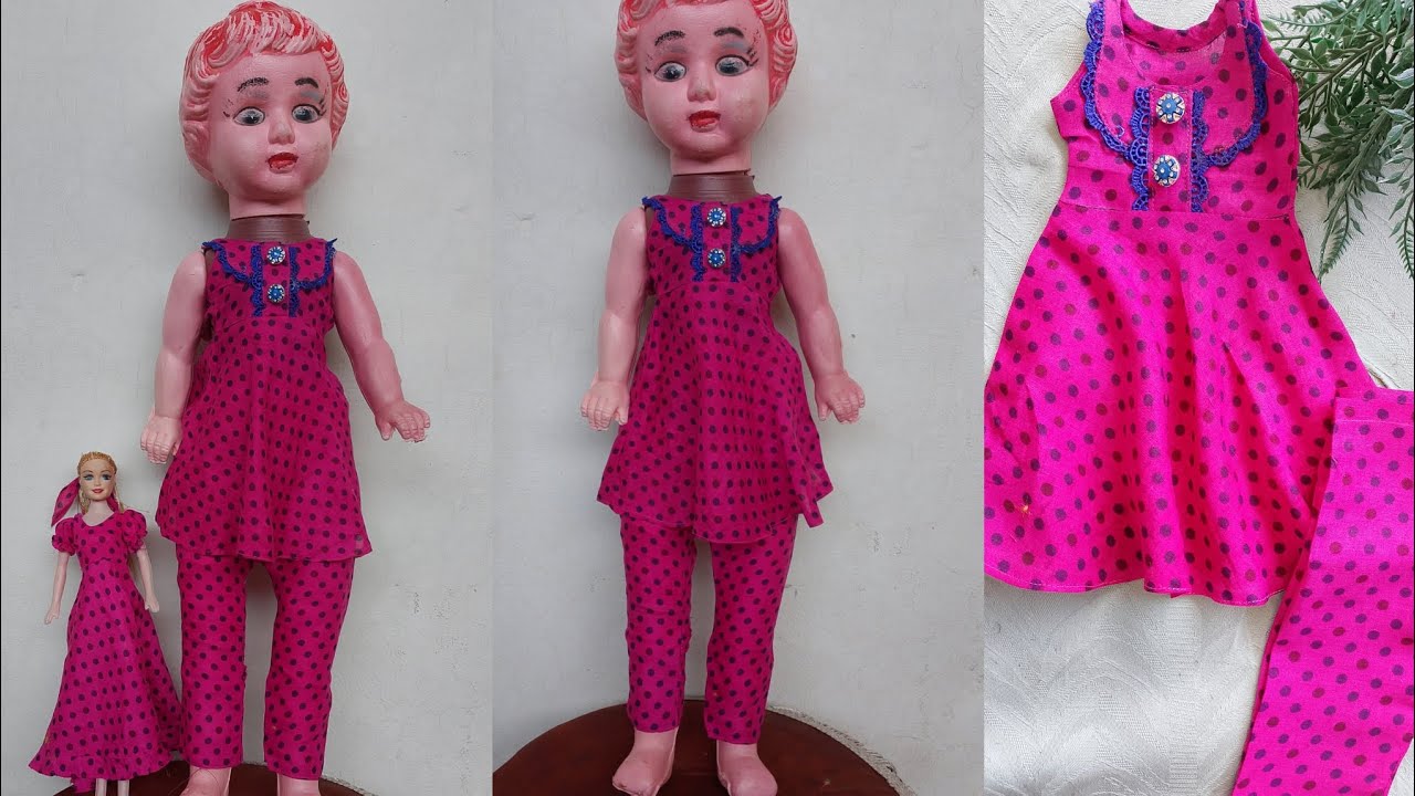 Doll Frock cutting and stitching #Frock sewing tutorial/Frock cutting and stitching for doll 