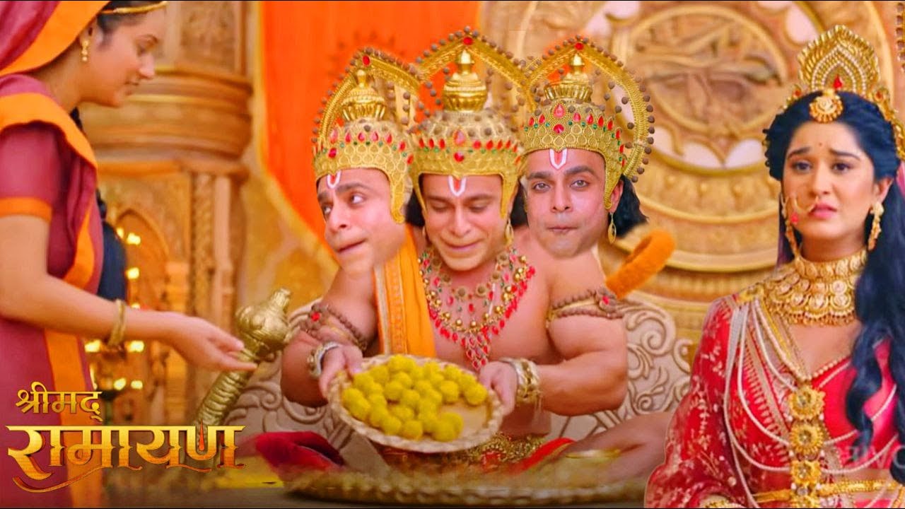 हनुमान ने सारे अयोध्यावासियों का खाना खा लिया- सीता मां को हुई चिंता || Shrimad Ramayan Full Episode