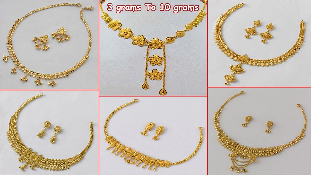 Beautiful 22ct Gold Necklace Designs Below 10 Grams With Price || Apsara Fashions