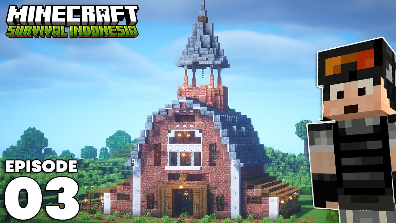 Aku Membangun Kandang Hewan dan Membuat Spider Farm - Minecraft Survival Indonesia (Episode 3)