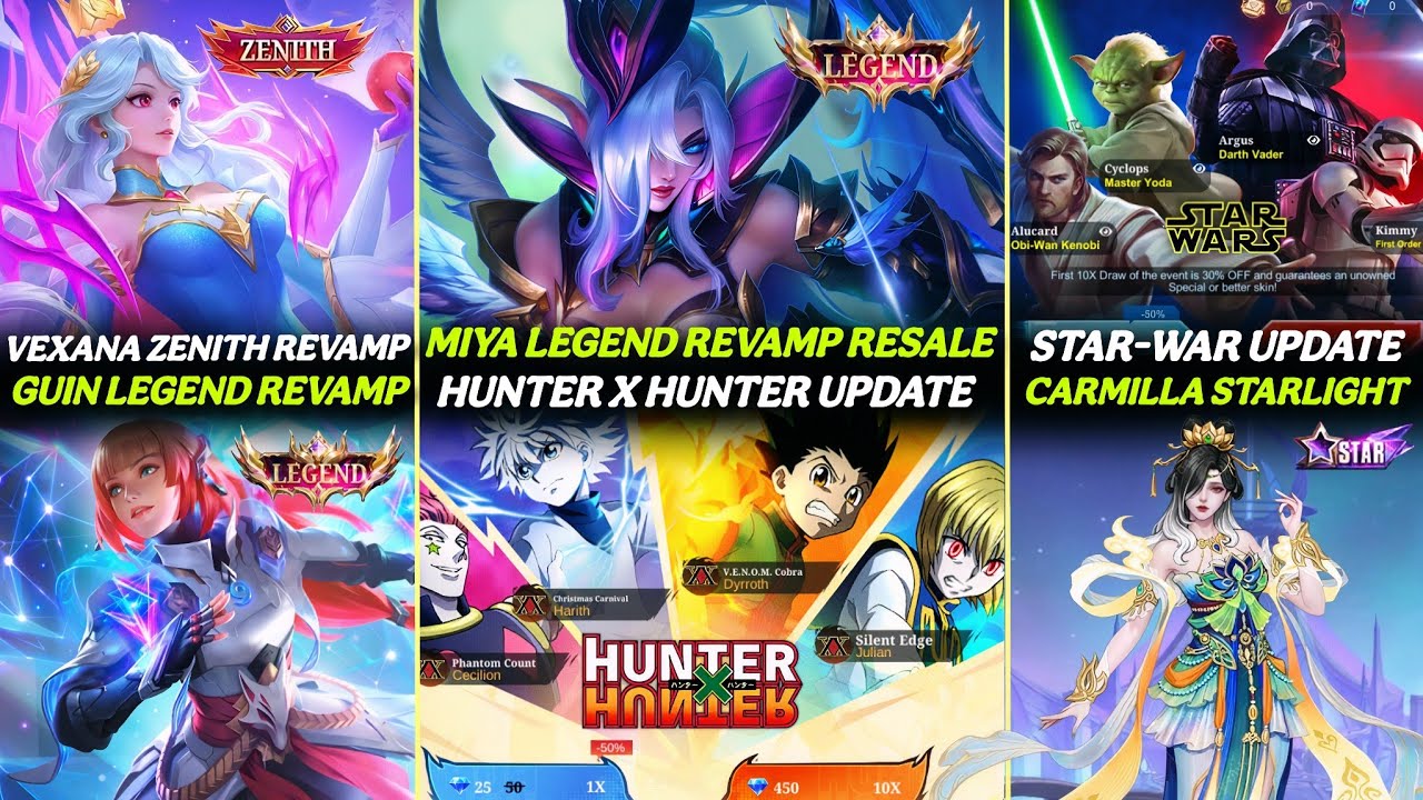 Miya Legend Revamp | Hunter x Hunter | Vexana Zenith & Guin Legend Revamp | Star War | Carmilla SL