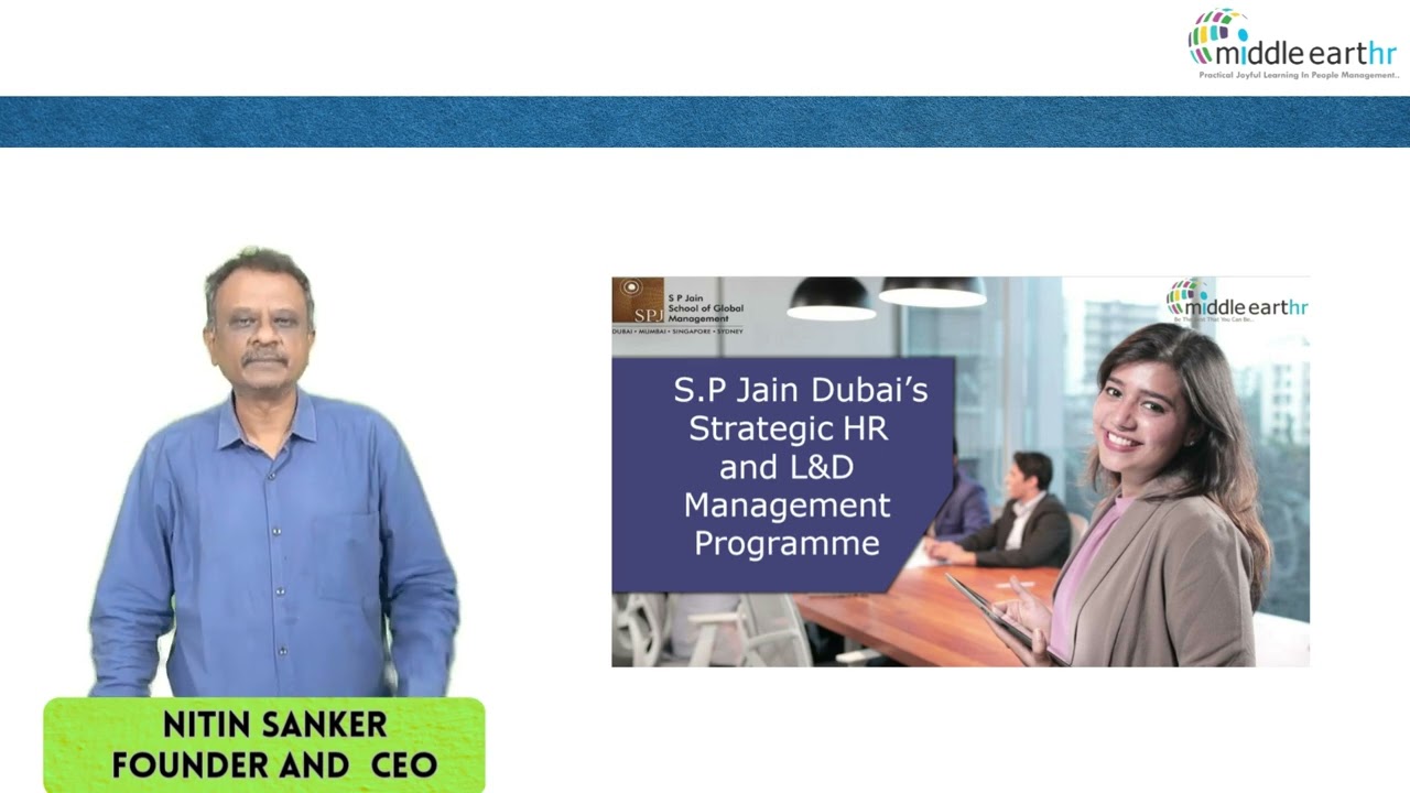 🎓 Strategic HR & L&D Management Program | SP Jain Global × Middle Earth HR