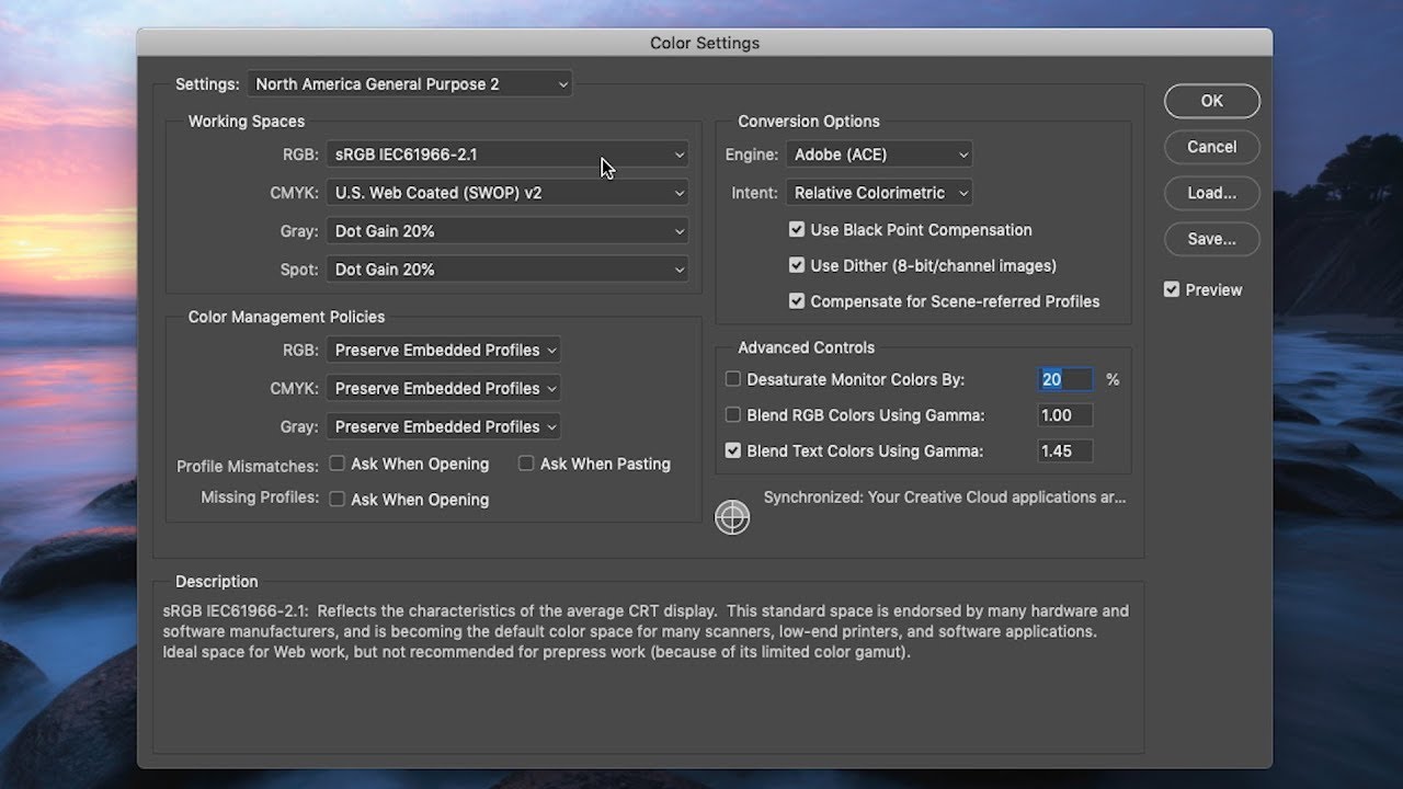 Photoshop Color Settings - Part 01