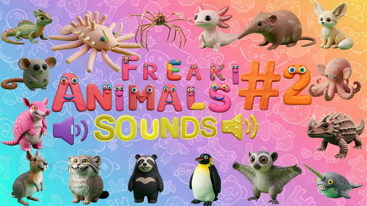 Funny & Freaky Part 2 | Animal Sounds Song | Zoo Animals From 1 to 16 🐾 |  Weird & Wacky Wildlife 🐙