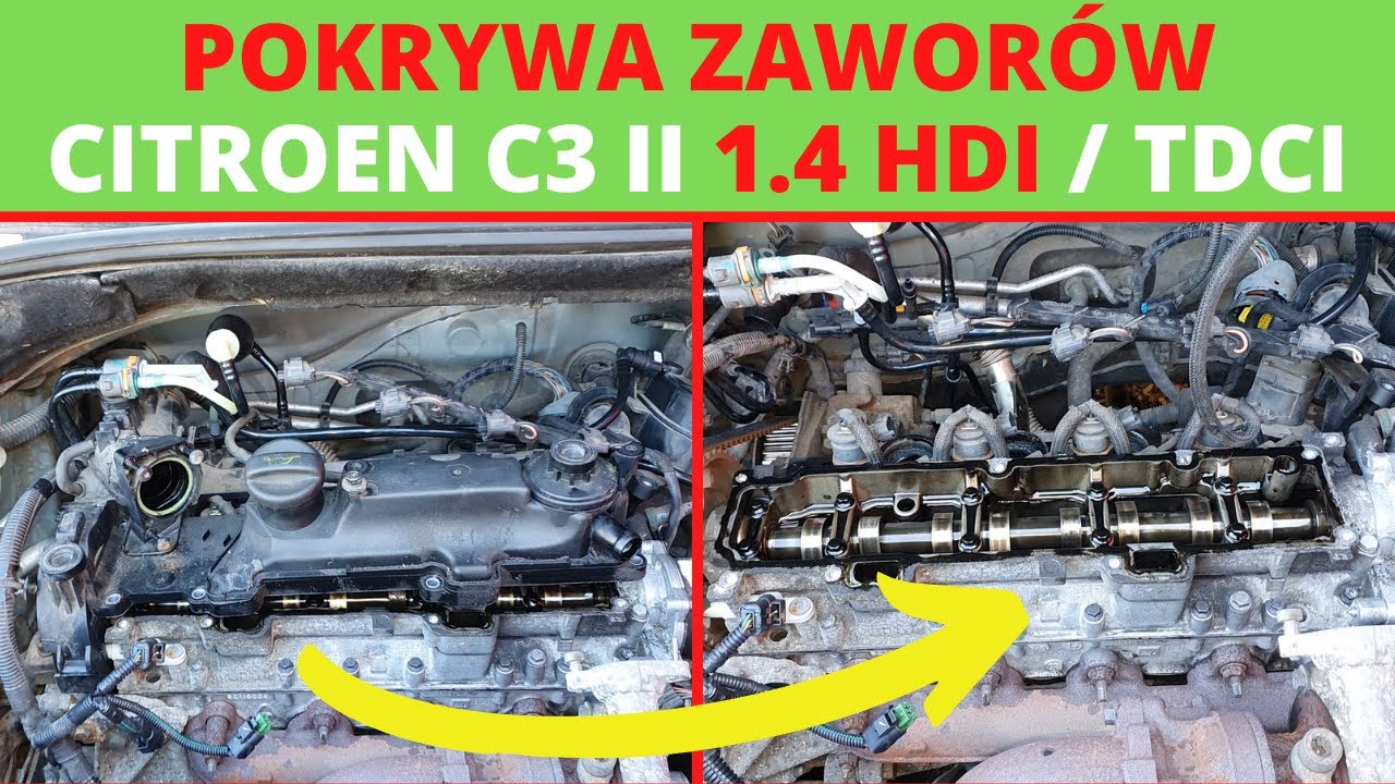 Wymiana uszczelki pokrywy zaworów/kolektora ssącego/odmy 1.4 HDI - Citroen C3 II 2010 8HZ