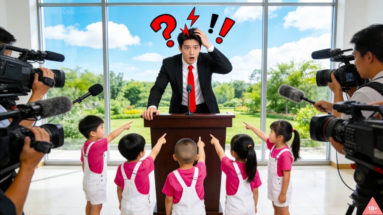 सब सीईओ को बांझ मानते हैं, जब तक 5 वारिस प्रेस कॉन्फ्रेंस में घुसे – सबको आश्चर्य हुआ!