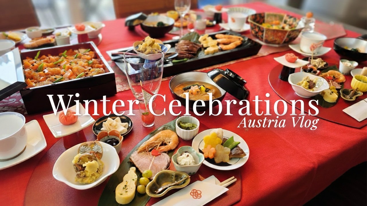 【オーストリアで冬の祝いごと】🎍お節料理｜🍎市場への買い出し ｜👹恵方巻き作り｜💍結婚記念日 | Austria Vlog