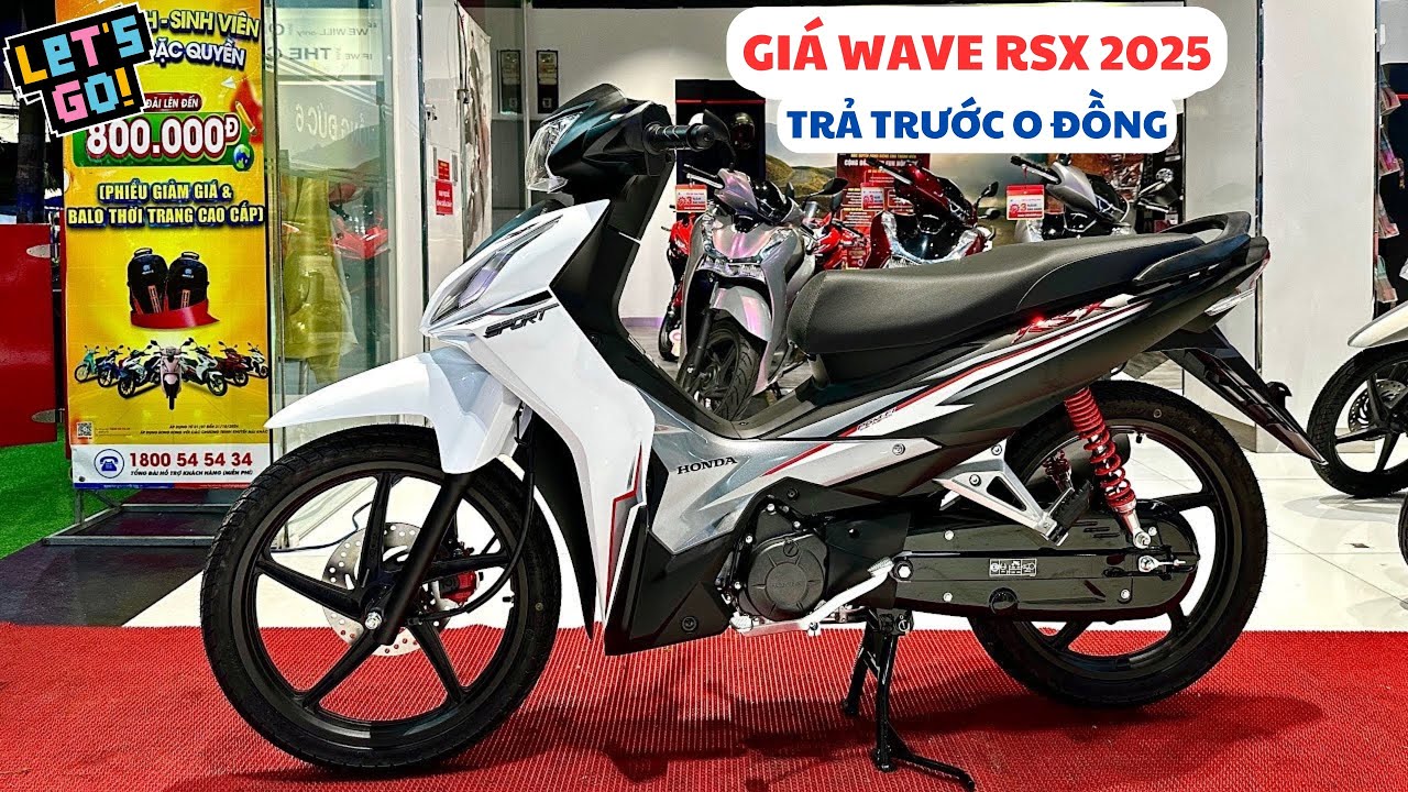 Giá Honda WAVE RSX Trắng Đen 2025 Cực Hiếm & Ưu Đãi Trả Góp 0 Đồng 03/25 | Tuấn Hồng Đức 6